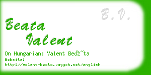 beata valent business card